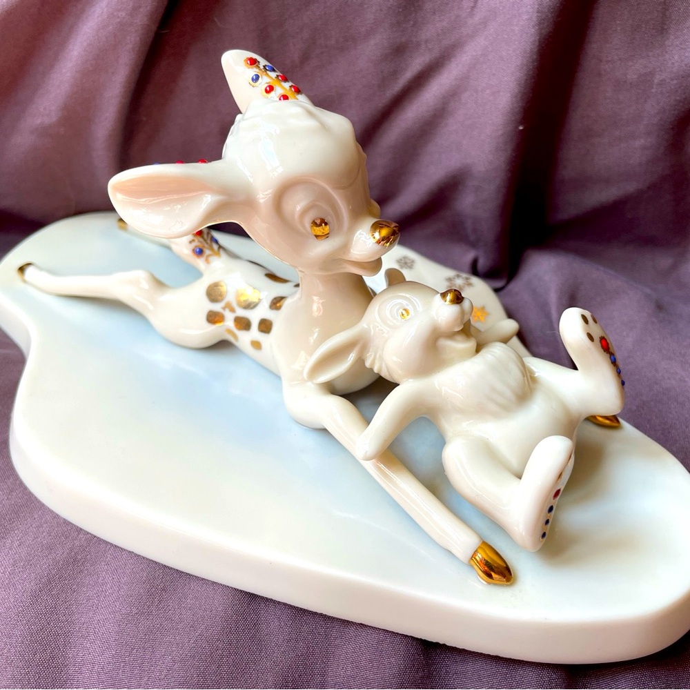 Bambi and Thumper On Ice Lenox Disney Showcase Jewels Collection New No Box